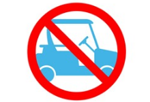 Photo of a no golf carts symbol