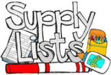 Supply List and School Supplies